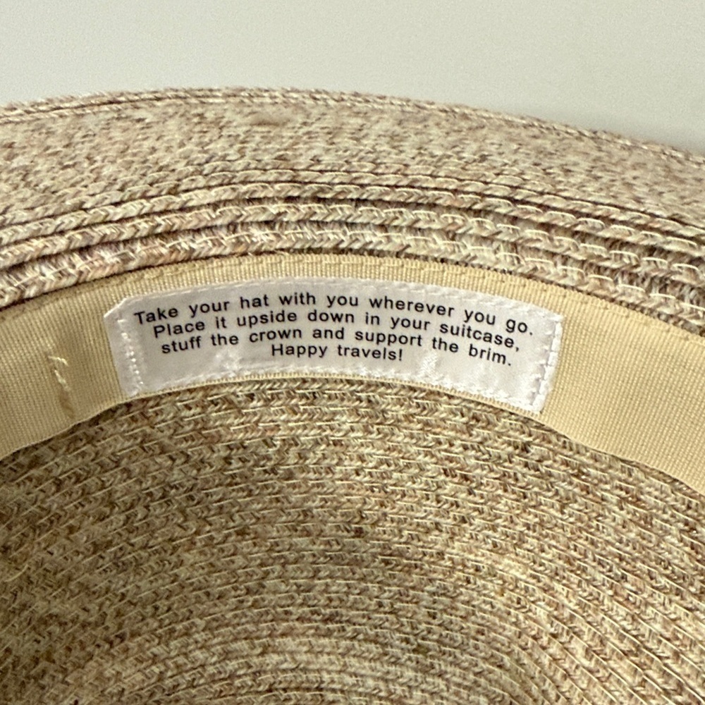 Soma Tan Straw Hat with Cream Ribbon - Picture 4 of 6